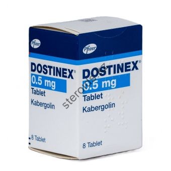 Каберголин Dostinex 8 таблеток (1 таб/0.5 мг)  - Костанай